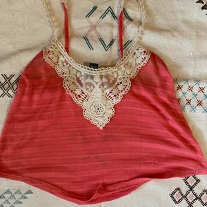 Coral crop top